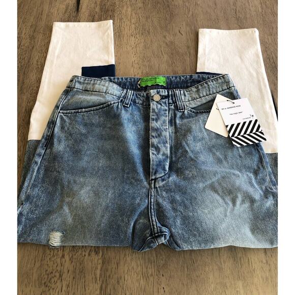 Sandrine Rose Indigo Wide Leg Harem Patchwork Jeans - 26 - Picture 6 of 11